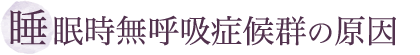 睡眠時無呼吸症候群の原因